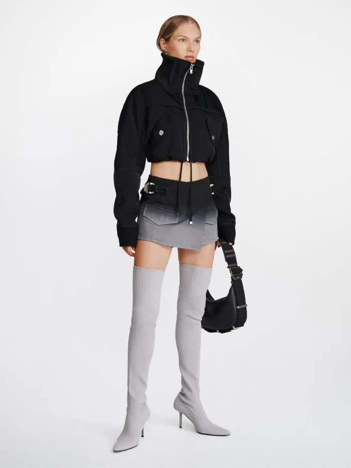 Dion Lee Outerwear CROP BLOUSON BOMBER Black 8211 Shop