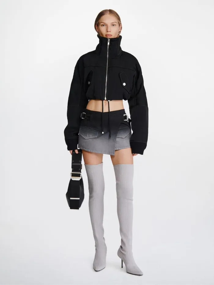 Dion Lee Outerwear CROP BLOUSON BOMBER Black 8211 Shop