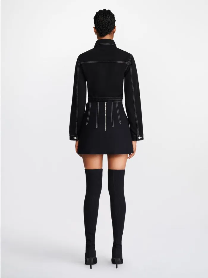 Dion Lee Outerwear DENIM CORSET JACKET Black 8211 Shop
