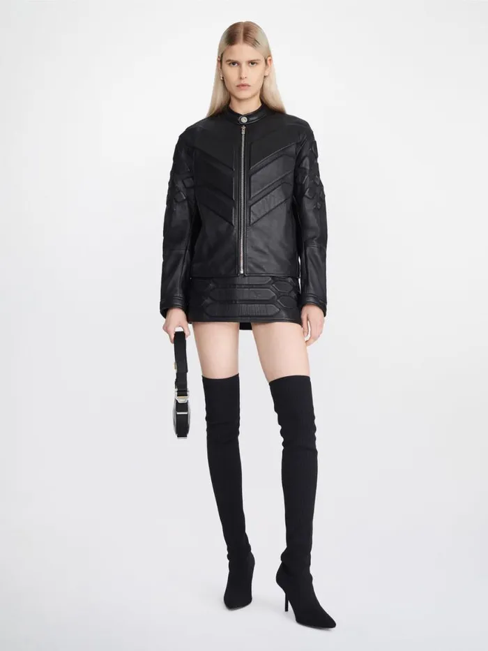 Dion Lee Outerwear REPTILE MOTO JACKET Black 8211 UnisexShop