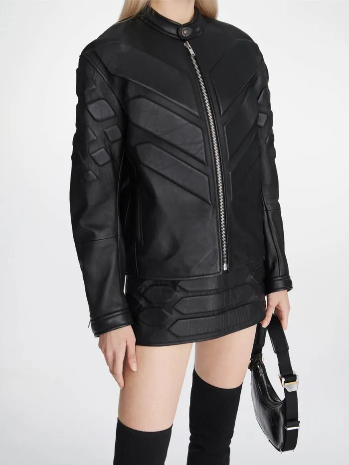 Dion Lee Outerwear REPTILE MOTO JACKET Black 8211 UnisexShop