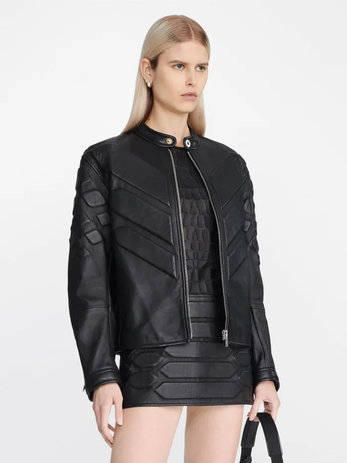 Dion Lee Outerwear REPTILE MOTO JACKET Black 8211 UnisexShop