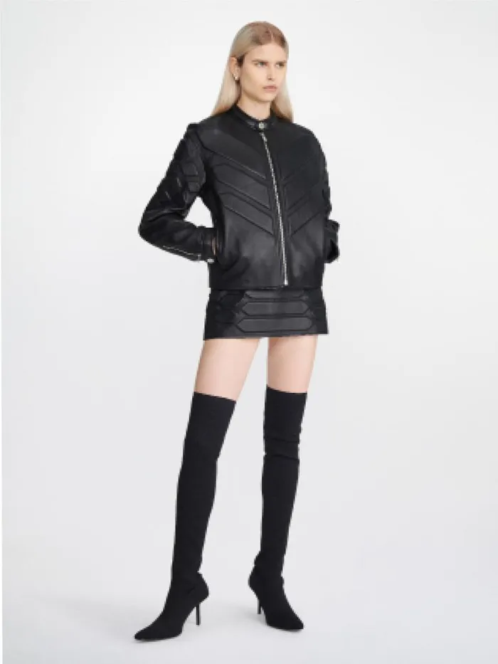 Dion Lee Outerwear REPTILE MOTO JACKET Black 8211 UnisexShop