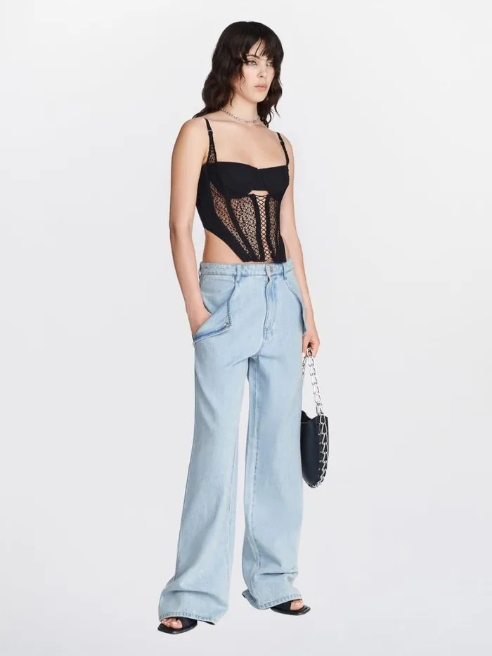 Dion Lee Pants CLASSIC DENIM PANT Cyan 8211 UnisexShop