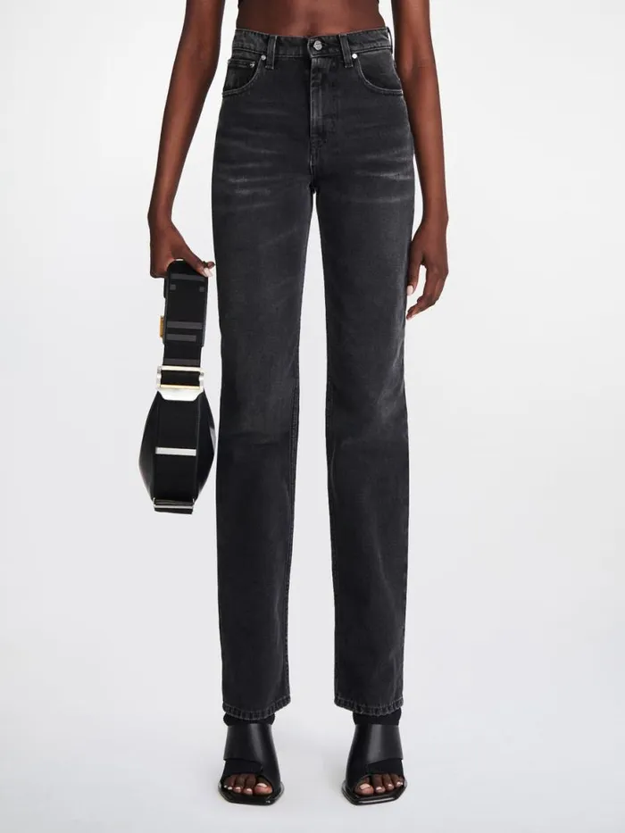 Dion Lee Pants HIGH STRAIGHT LEG JEAN Black 8211 Shop