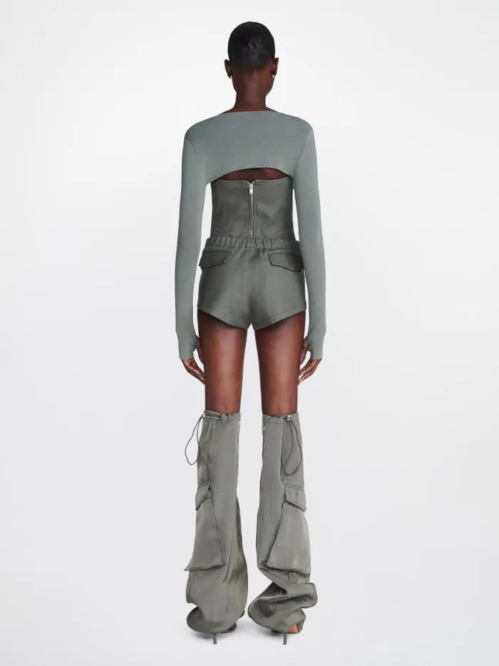 Dion Lee Pants HIKING PARACHUTE SHORT Mercury 8211 Shop