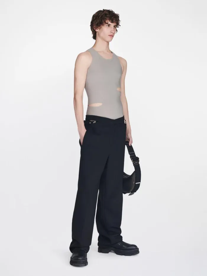 Dion Lee Pants INTERLOCK WOOL TROUSER Black 8211 UnisexShop