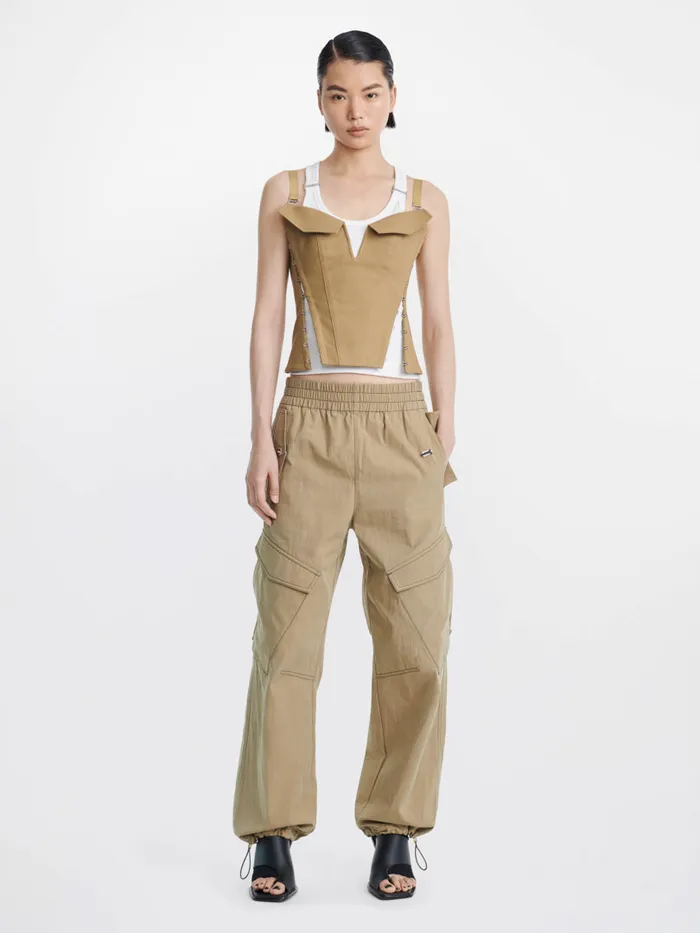 Dion Lee Pants LATCH CARGO PANTS Khaki 8211 UnisexShop