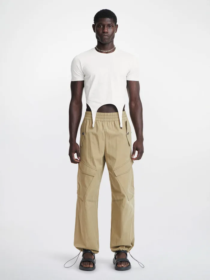 Dion Lee Pants LATCH CARGO PANTS Khaki 8211 UnisexShop