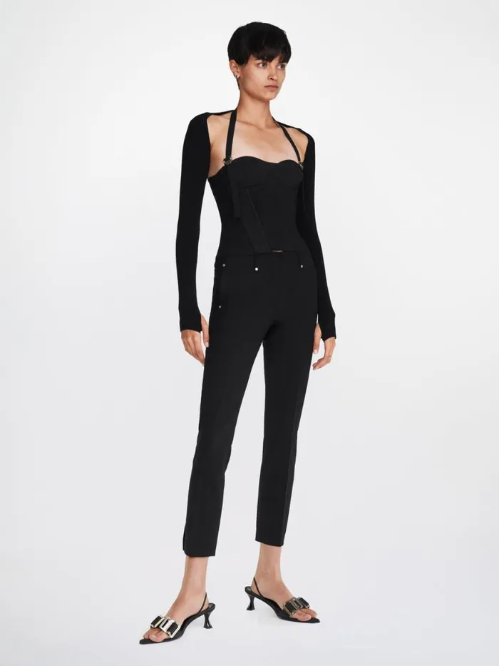 Dion Lee Pants RIVETED CIGARETTE PANT Black 8211 Shop
