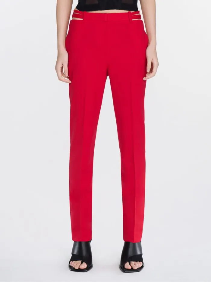 Dion Lee Pants SLIM LINGERIE PANT Red 8211 Shop