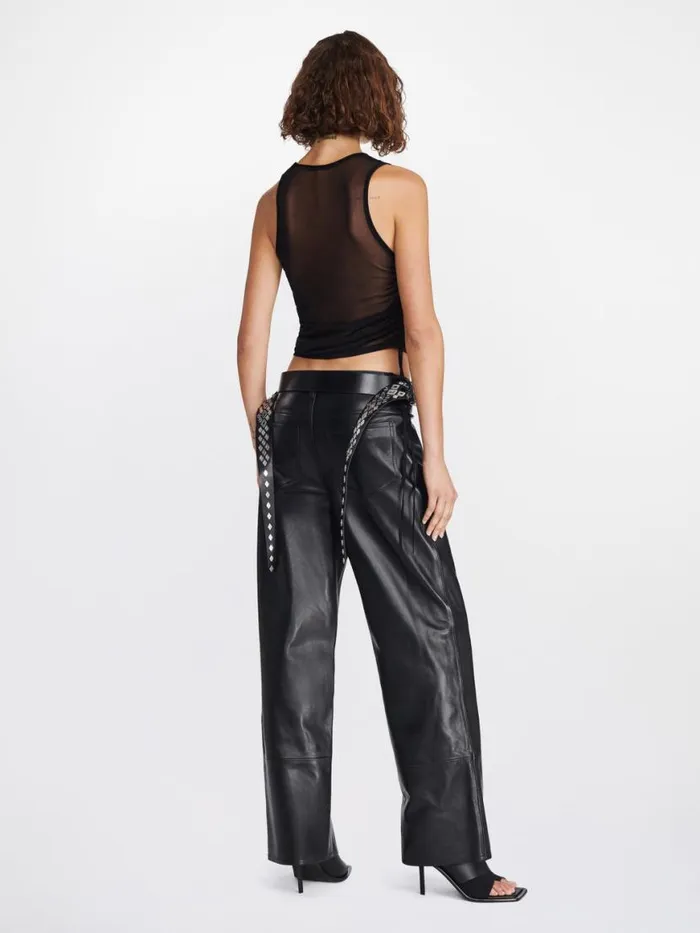 Dion Lee Pants STUDDED SNAKESKIN PANT Black 8211 UnisexShop