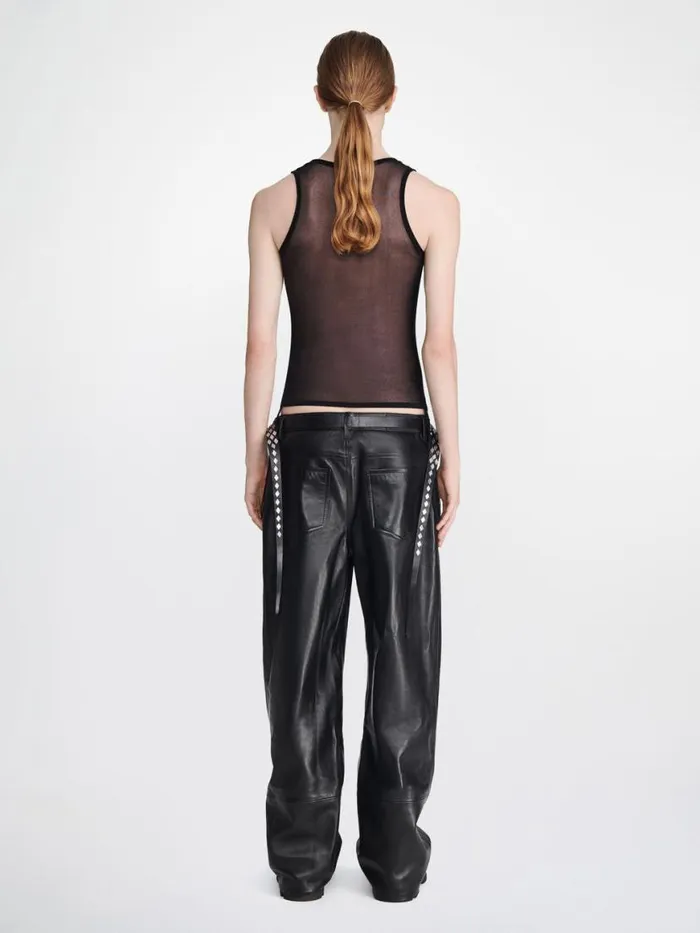 Dion Lee Pants STUDDED SNAKESKIN PANT Black 8211 UnisexShop