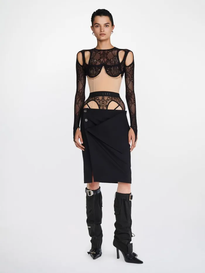 Dion Lee Skirts FOLDOVER MIDI SKIRT Black 8211 Shop