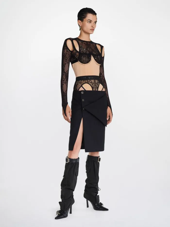 Dion Lee Skirts FOLDOVER MIDI SKIRT Black 8211 Shop