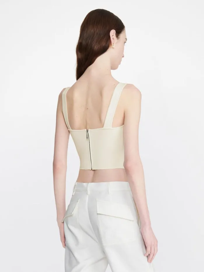 Dion Lee Tops POINTELLE CORSET LS TOP Bone 8211 Shop