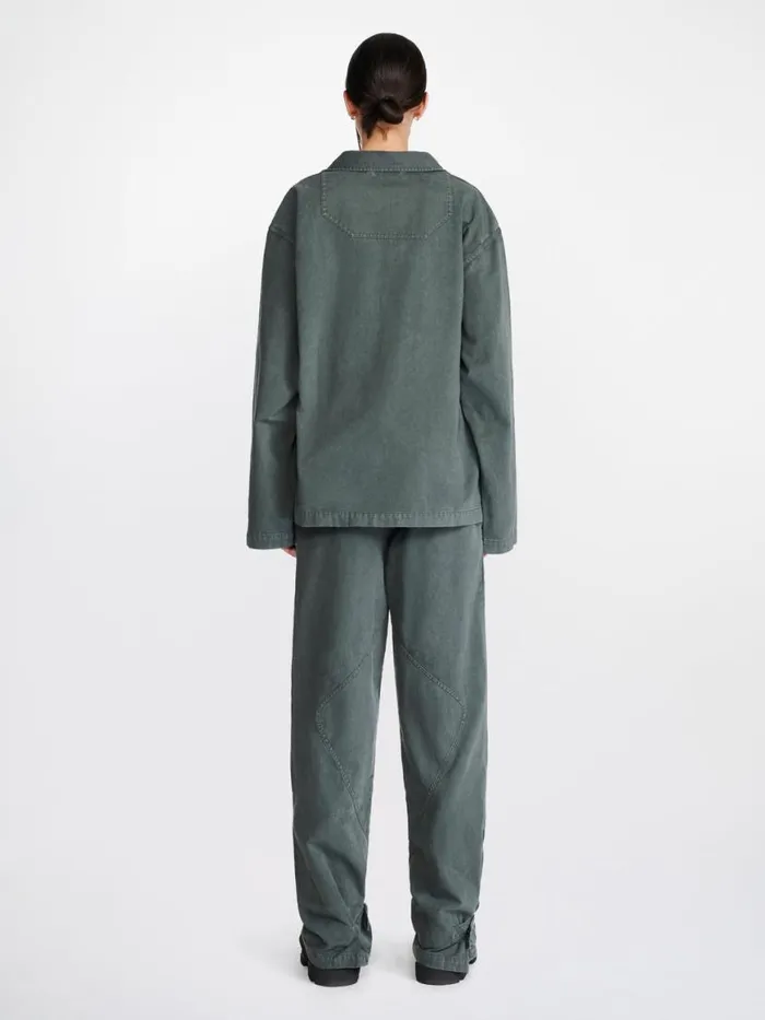 Dion Lee Tops RIVETED PULLOVER SHIRT Washed Mercury 8211 UnisexShop