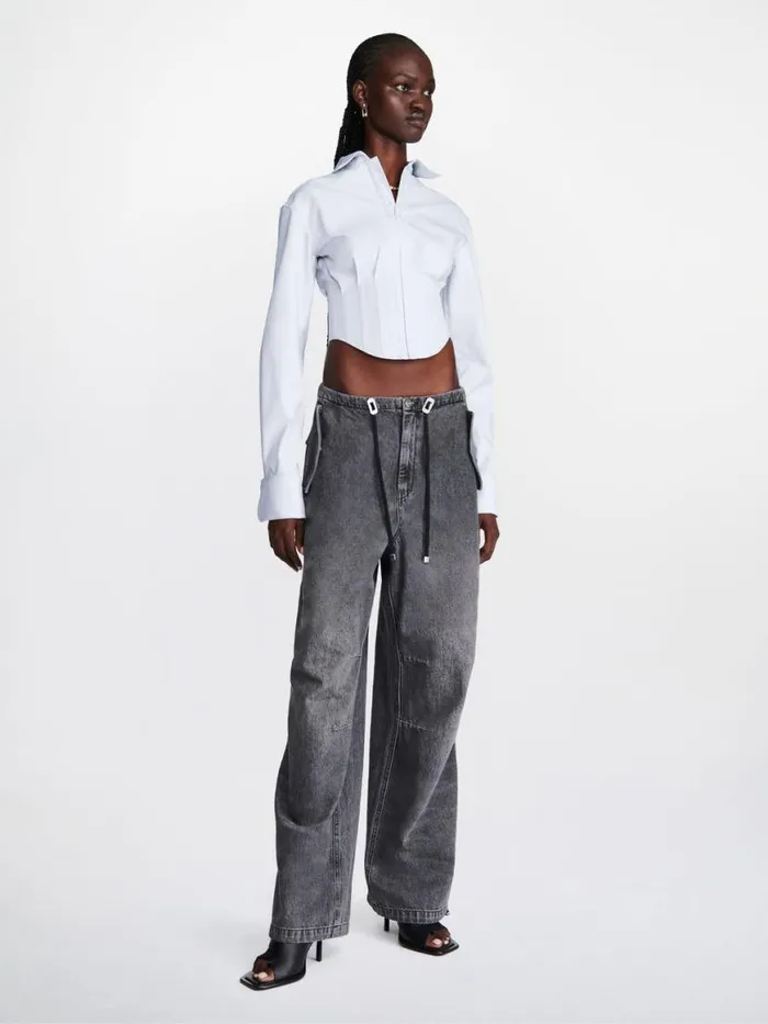 Dion Lee Tops TUXEDO CORSET SHIRT Steam 8211 Shop
