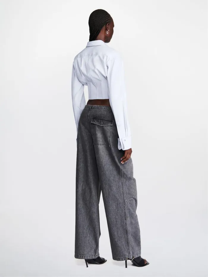 Dion Lee Tops TUXEDO CORSET SHIRT Steam 8211 Shop