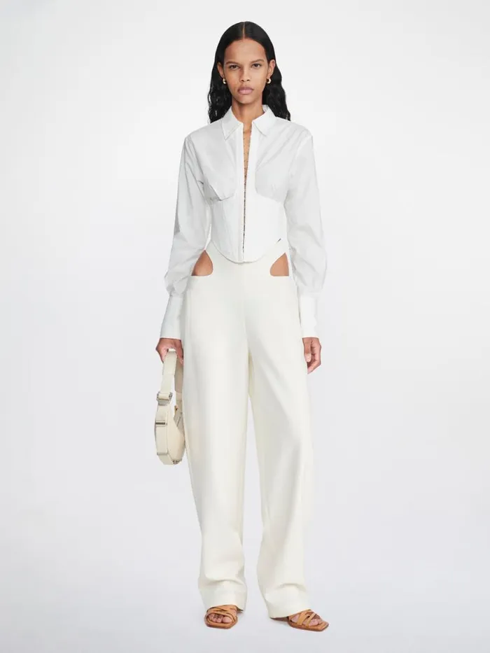 Dion Lee Tops UNDERCORSET SHIRT Ivory 8211 Shop