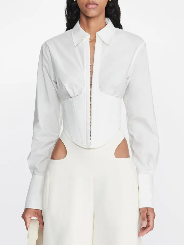Dion Lee Tops UNDERCORSET SHIRT Ivory 8211 Shop