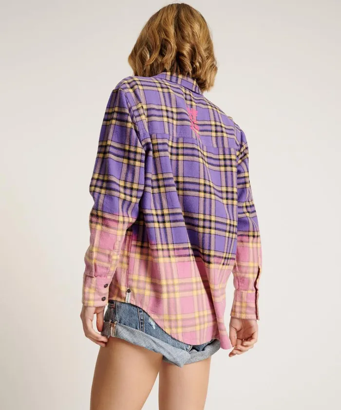 DIP DYE FLANNEL LIBERTY SHIRT Women One Teaspoon Shirts DIP DYE FLANNEL LIBERTY SHIRT Women One Teaspoon Shirts