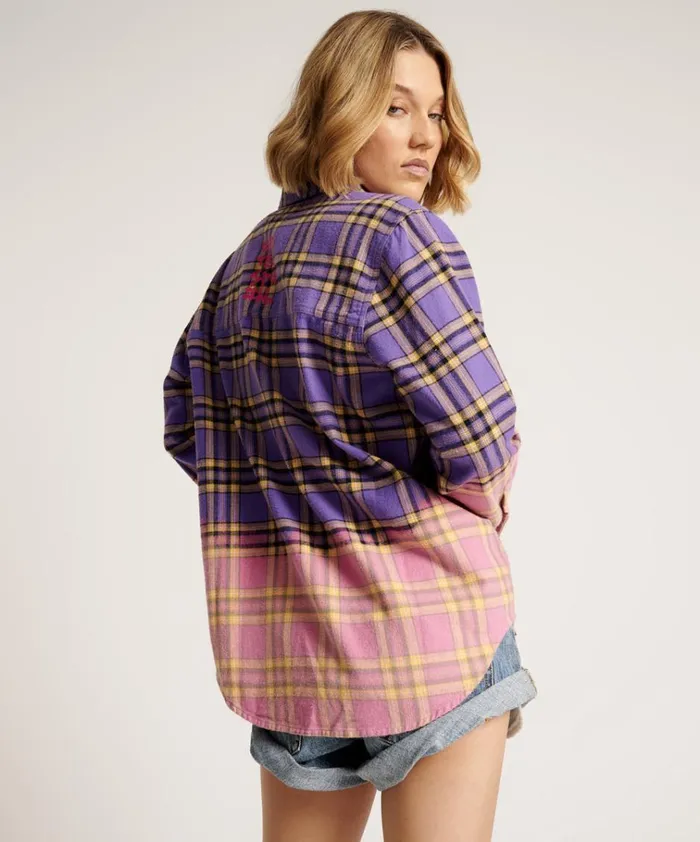 DIP DYE FLANNEL LIBERTY SHIRT Women One Teaspoon Shirts DIP DYE FLANNEL LIBERTY SHIRT Women One Teaspoon Shirts
