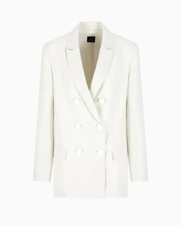Double Breasted Jackets White Women Armani Matching Sets