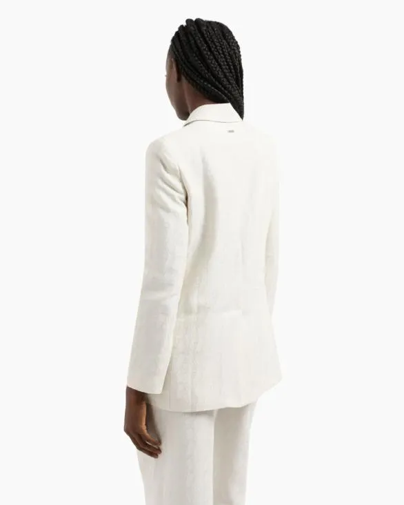Double Breasted Jackets White Women Armani Matching Sets Double Breasted Jackets White Women Armani Matching Sets