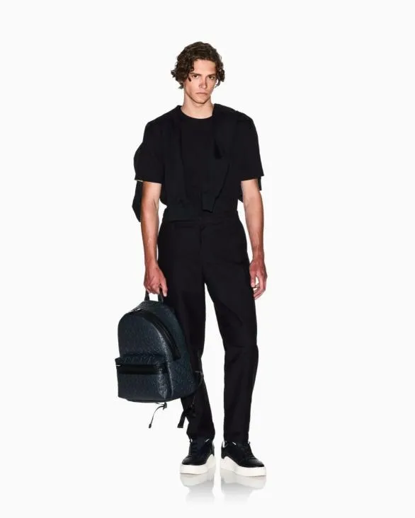 Double Effect Shortsleeved Sweatshirt Black Men Armani Sweatshirts Double Effect Shortsleeved Sweatshirt Black Men Armani Sweatshirts