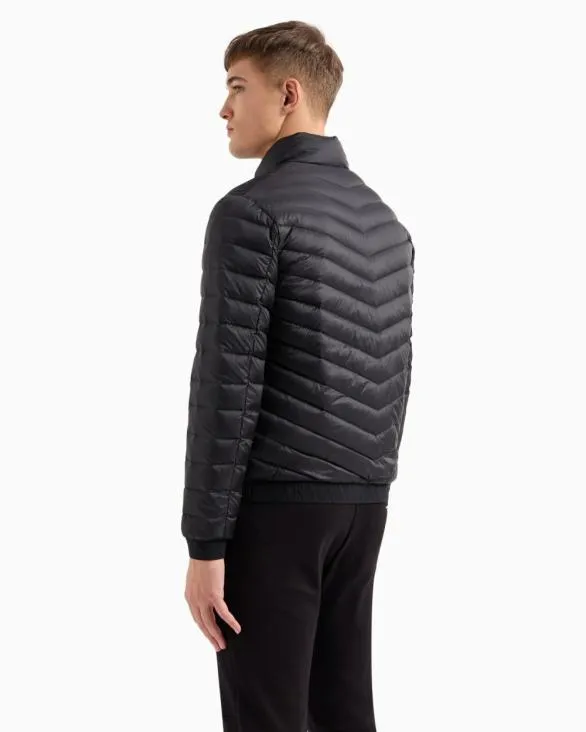 Doublefaced Padded Jacket With Zip Black Men Armani Outerwear Doublefaced Padded Jacket With Zip Black Men Armani Outerwear
