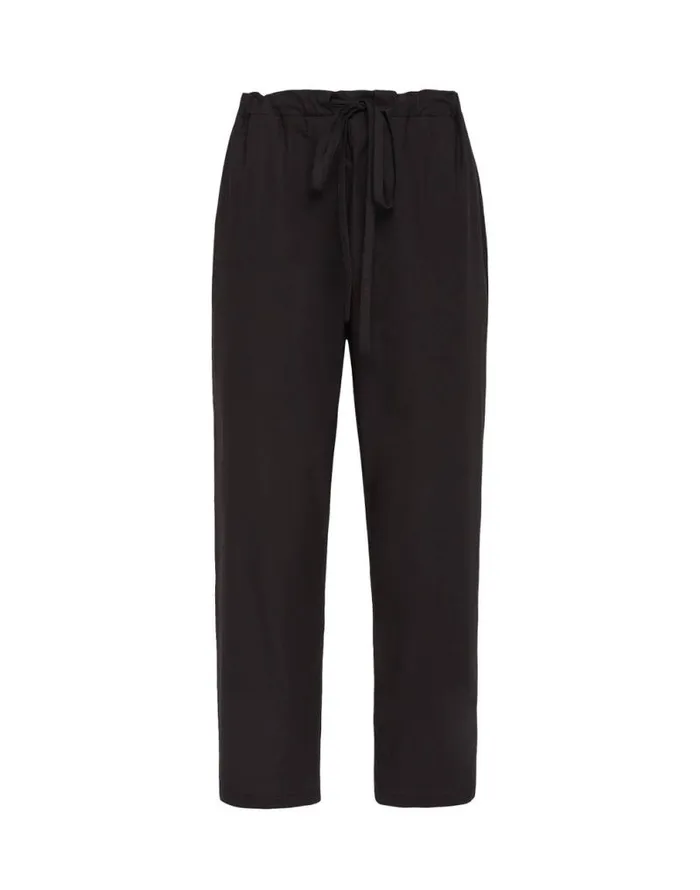 Drawstring Pants Solid Black Women La Double J Shorts and Pants Drawstring Pants Solid Black Women La Double J Shorts and Pants