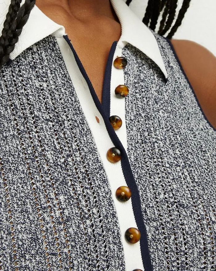 Dresses Shop Veronica Beard Nyle Knit Dress Navy Multi