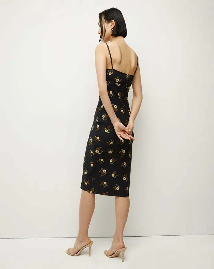 Dresses Shop Veronica Beard Shara Floral StretchSilk Dress Black Multi