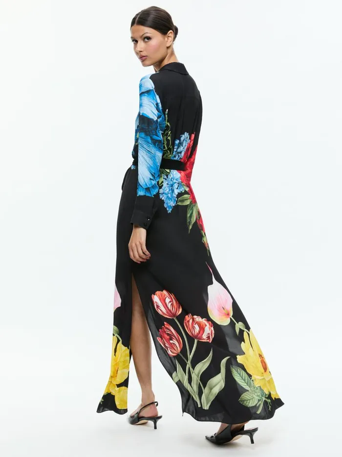 Dresses Women Alice Olivia CHASSIDY MAXI SHIRT DRESS Le Parisien Black