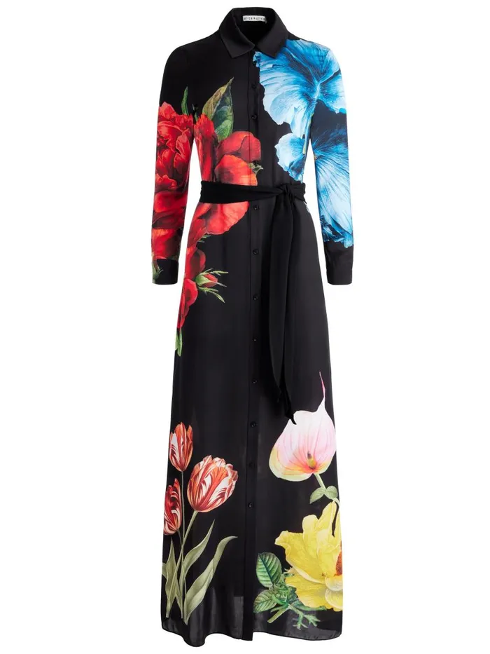 Dresses Women Alice Olivia CHASSIDY MAXI SHIRT DRESS Le Parisien Black