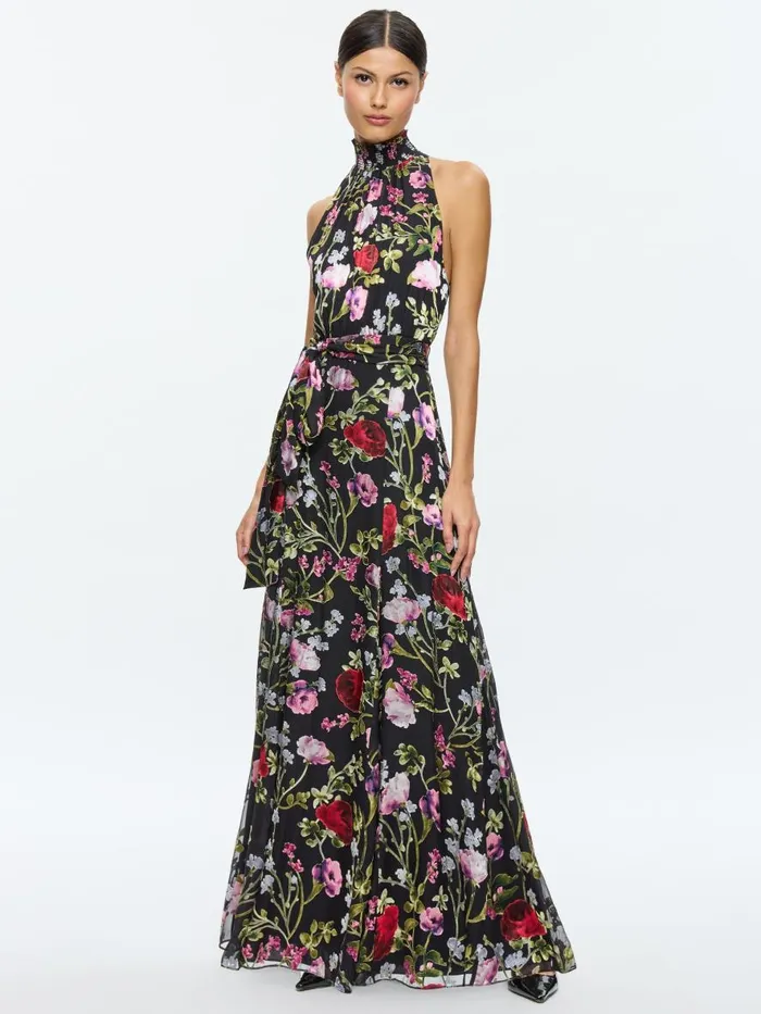Dresses Women Alice Olivia DITA SMOCKED NECK GODET BURNOUT MAXI DRESS Floral Dreams Dresses Women Alice Olivia DITA SMOCKED NECK GODET BURNOUT MAXI DRESS Floral Dreams