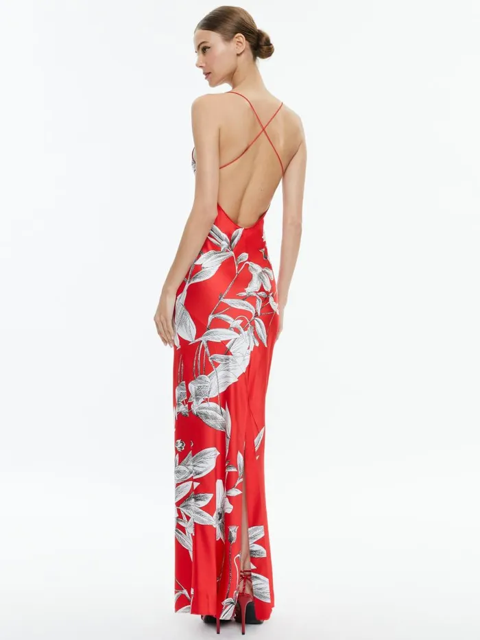 Dresses Women Alice Olivia PALOMA CAMI MAXI SLIP DRESS Drifting By