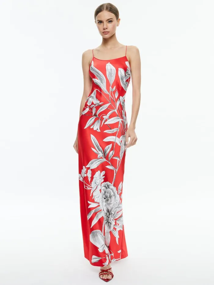 Dresses Women Alice Olivia PALOMA CAMI MAXI SLIP DRESS Drifting By
