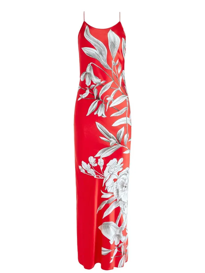 Dresses Women Alice Olivia PALOMA CAMI MAXI SLIP DRESS Drifting By
