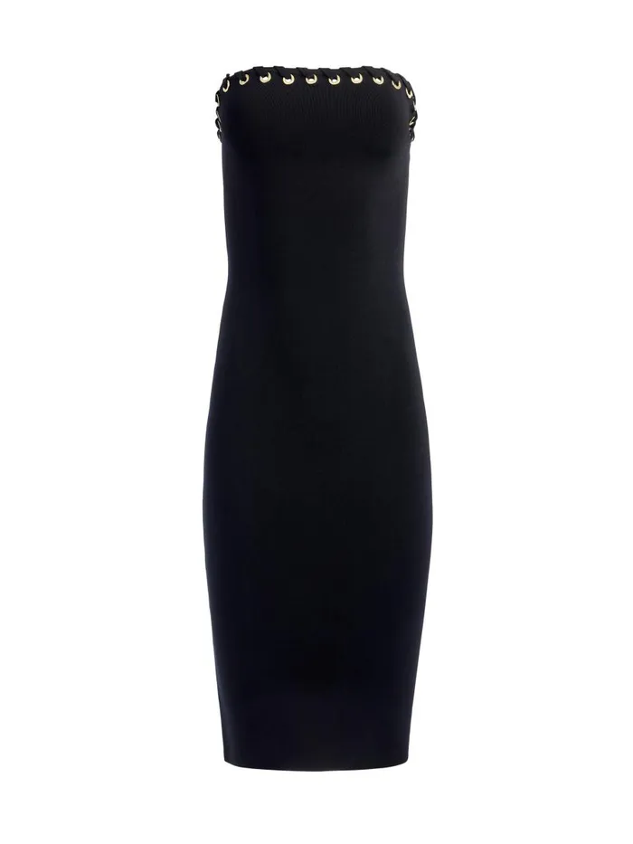 Dresses Women Alice Olivia ZORA GROMMET DRESS Black