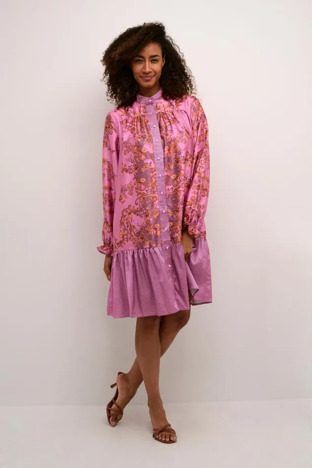 Dresses Women CULTURE CUarina Dress Phlox Pink Graphic