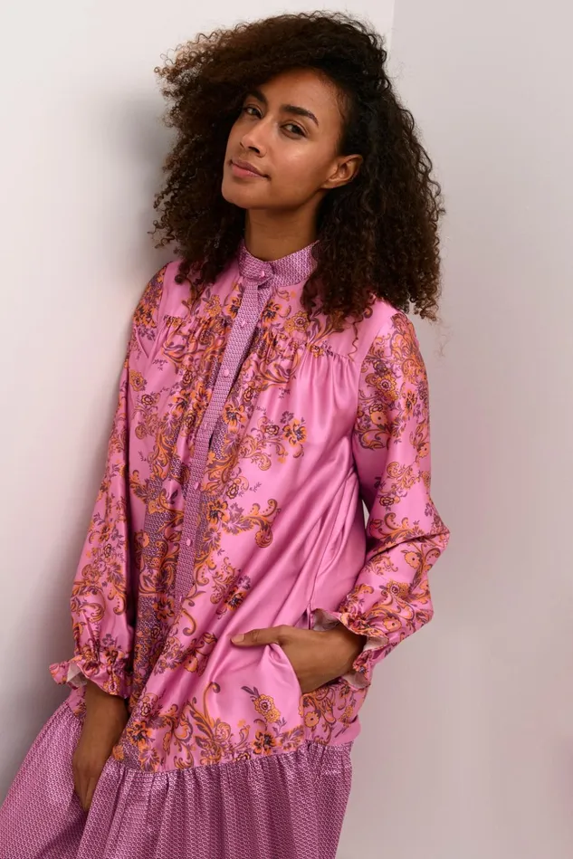 Dresses Women CULTURE CUarina Dress Phlox Pink Graphic