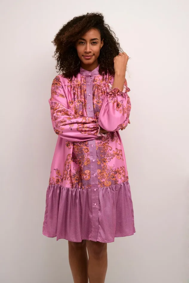 Dresses Women CULTURE CUarina Dress Phlox Pink Graphic