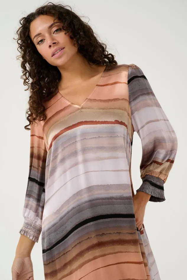 Dresses Women CULTURE CUibla Dress Rust Stribes