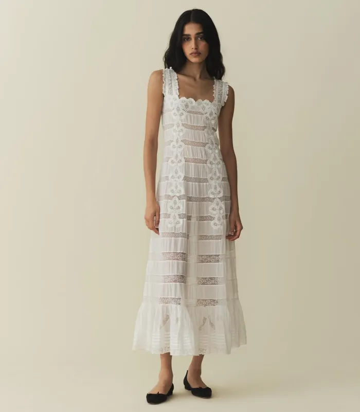 Dresses Women DEN Angeletta Dress Salt Dresses Women DEN Angeletta Dress Salt