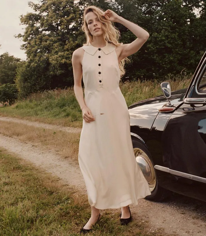 Dresses Women DEN Clayton Dress Mother Of Pearl Dresses Women DEN Clayton Dress Mother Of Pearl