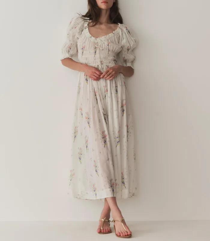 Dresses Women DEN Ischia Dress Painted Bouquet Dresses Women DEN Ischia Dress Painted Bouquet