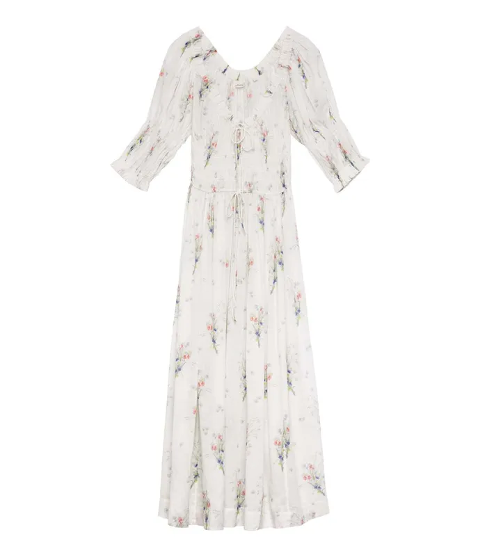 Dresses Women DEN Ischia Dress Painted Bouquet Dresses Women DEN Ischia Dress Painted Bouquet