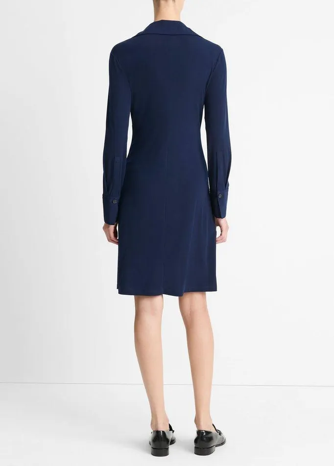 Dresses Women Vince LongSleeve Polo Dress Navy Dresses Women Vince LongSleeve Polo Dress Navy